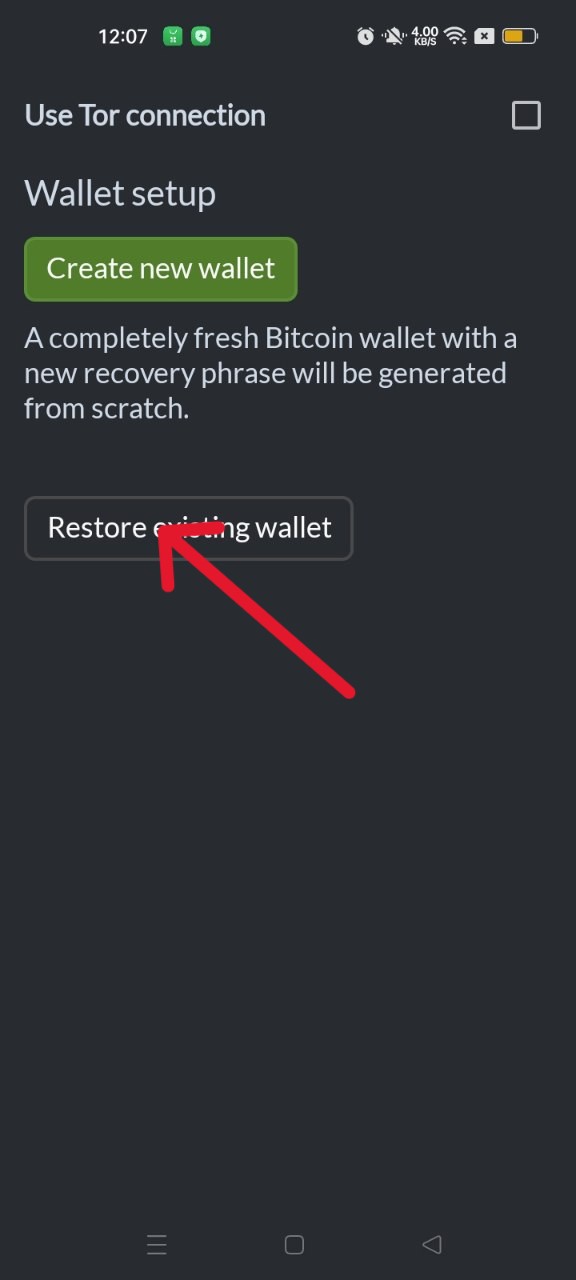 Restore with Backup 1